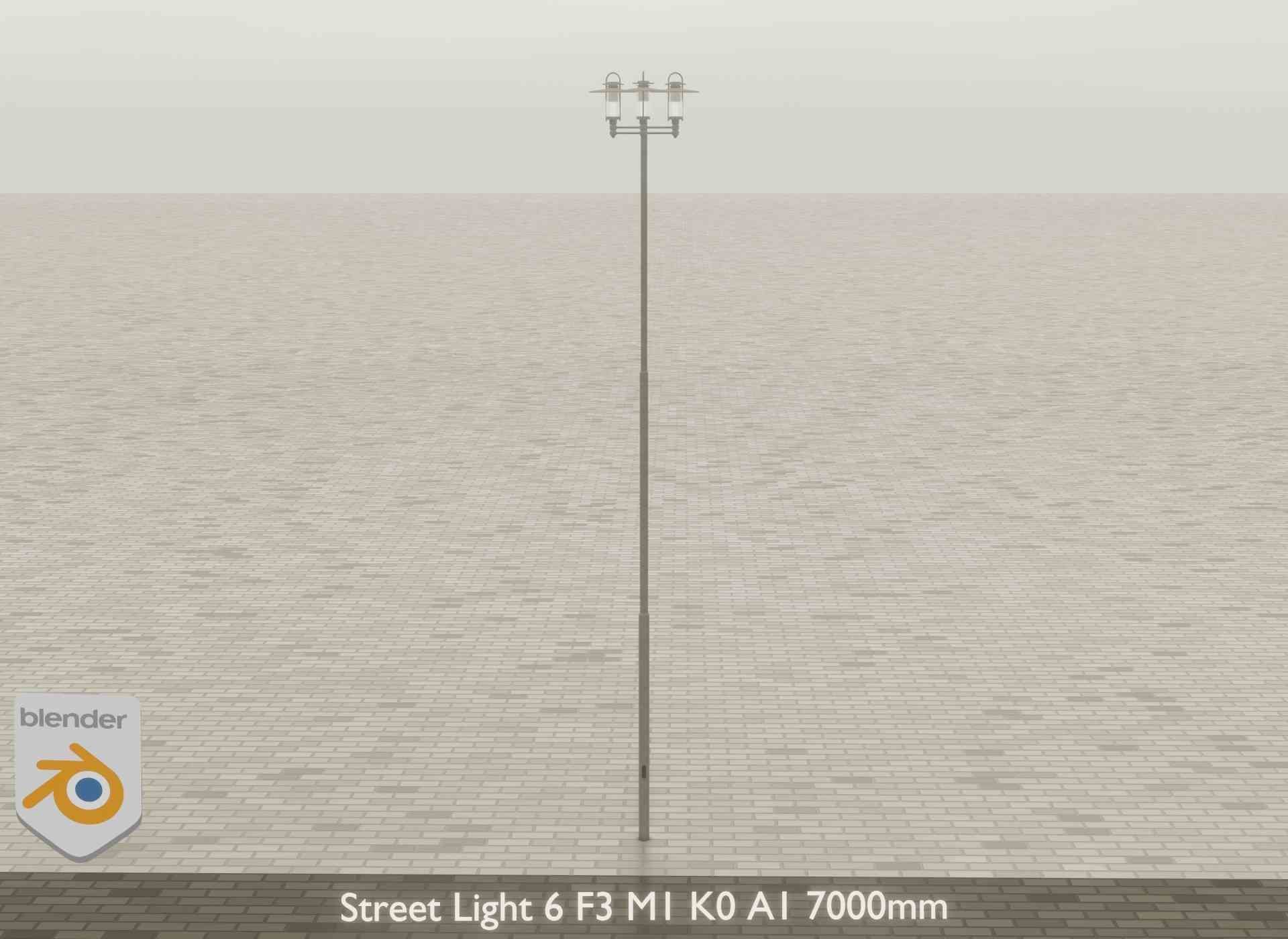Street Light 6 F3 M1 K0 A1 7000mm Low-poly 3D model_20