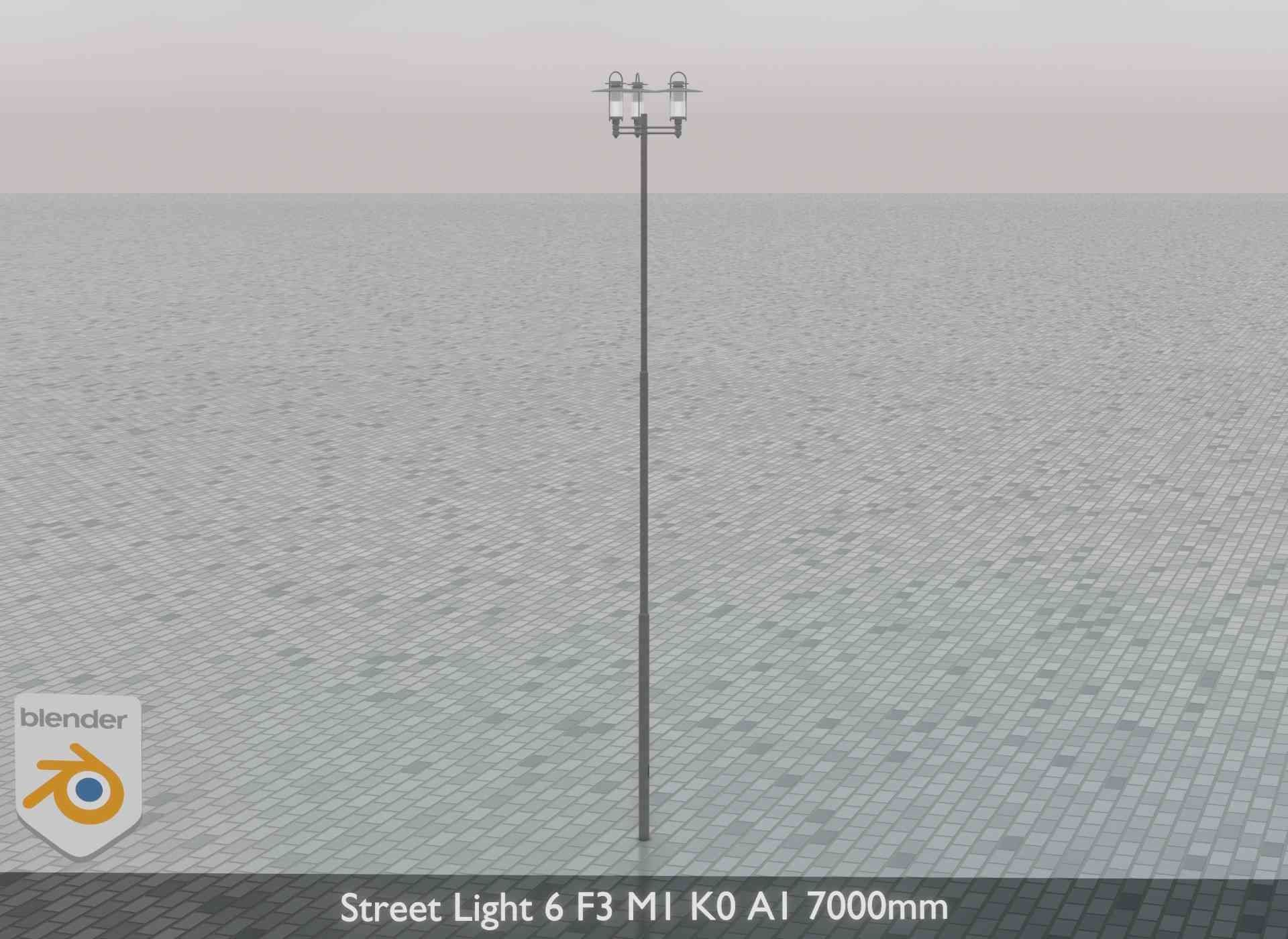 Street Light 6 F3 M1 K0 A1 7000mm Low-poly 3D model_36