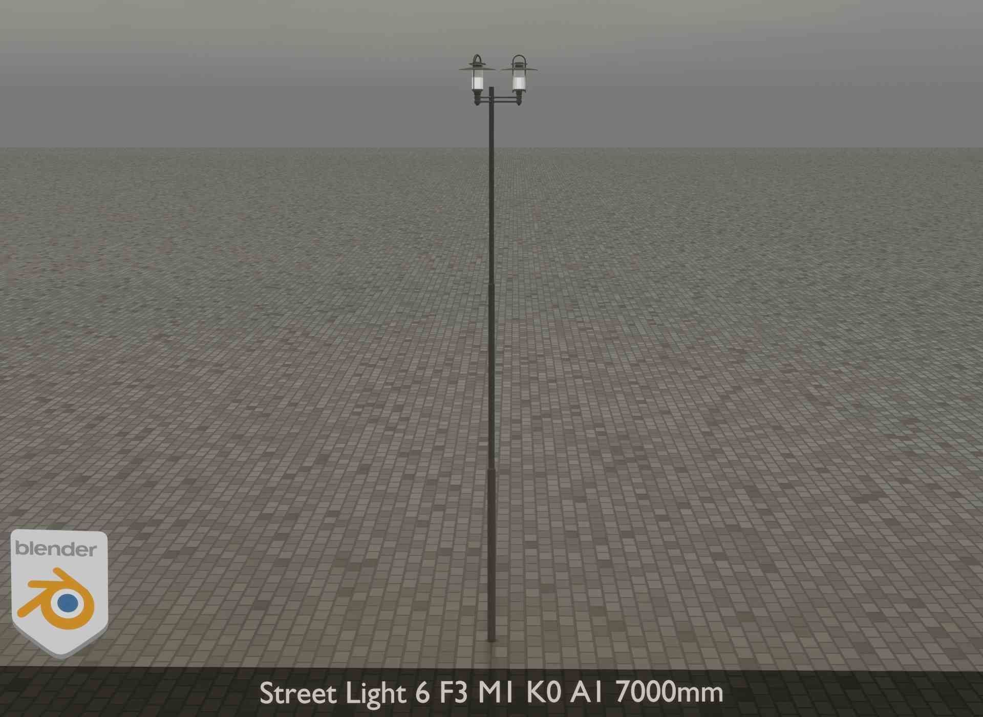 Street Light 6 F3 M1 K0 A1 7000mm Low-poly 3D model_15