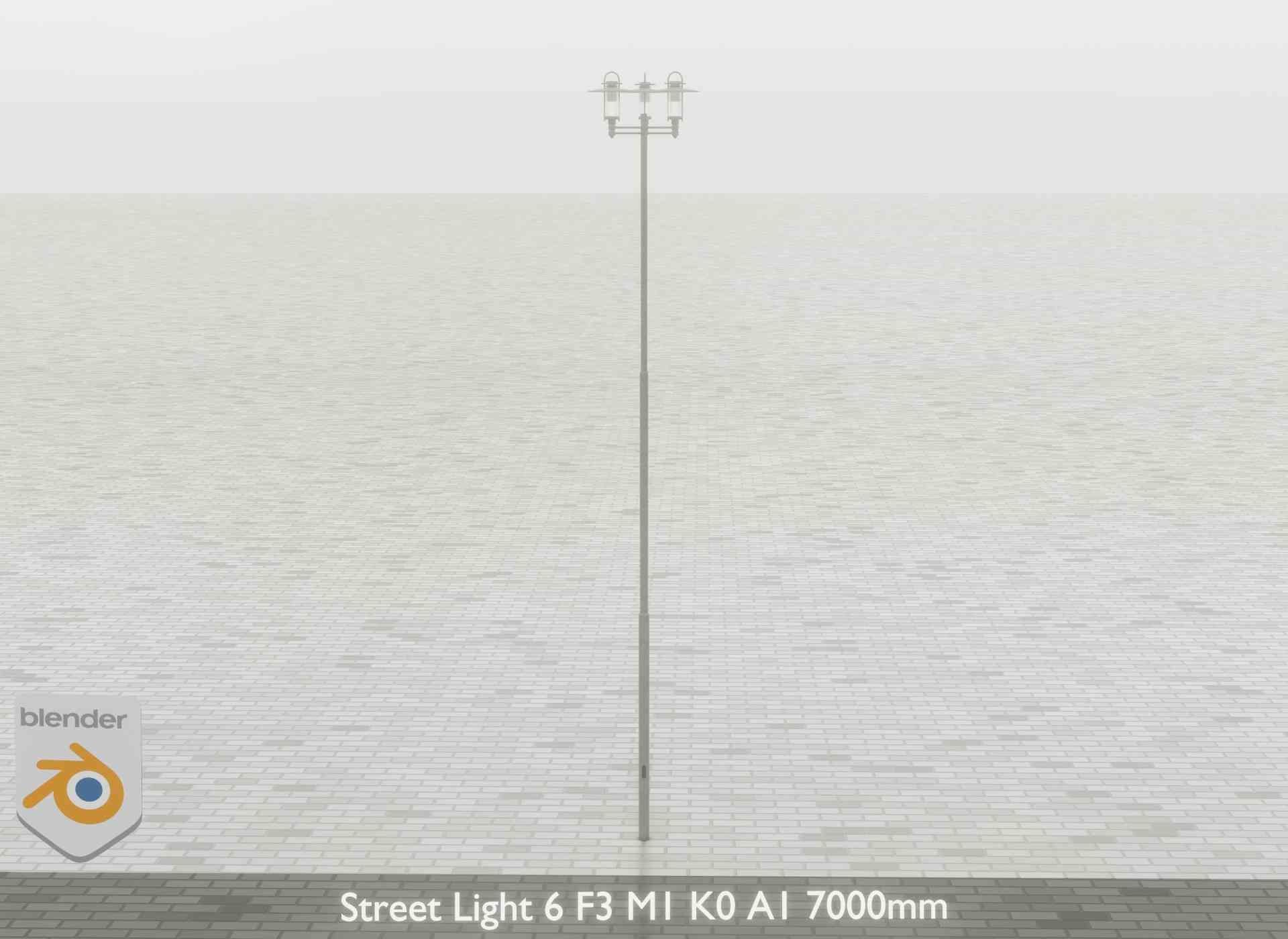 Street Light 6 F3 M1 K0 A1 7000mm Low-poly 3D model_30