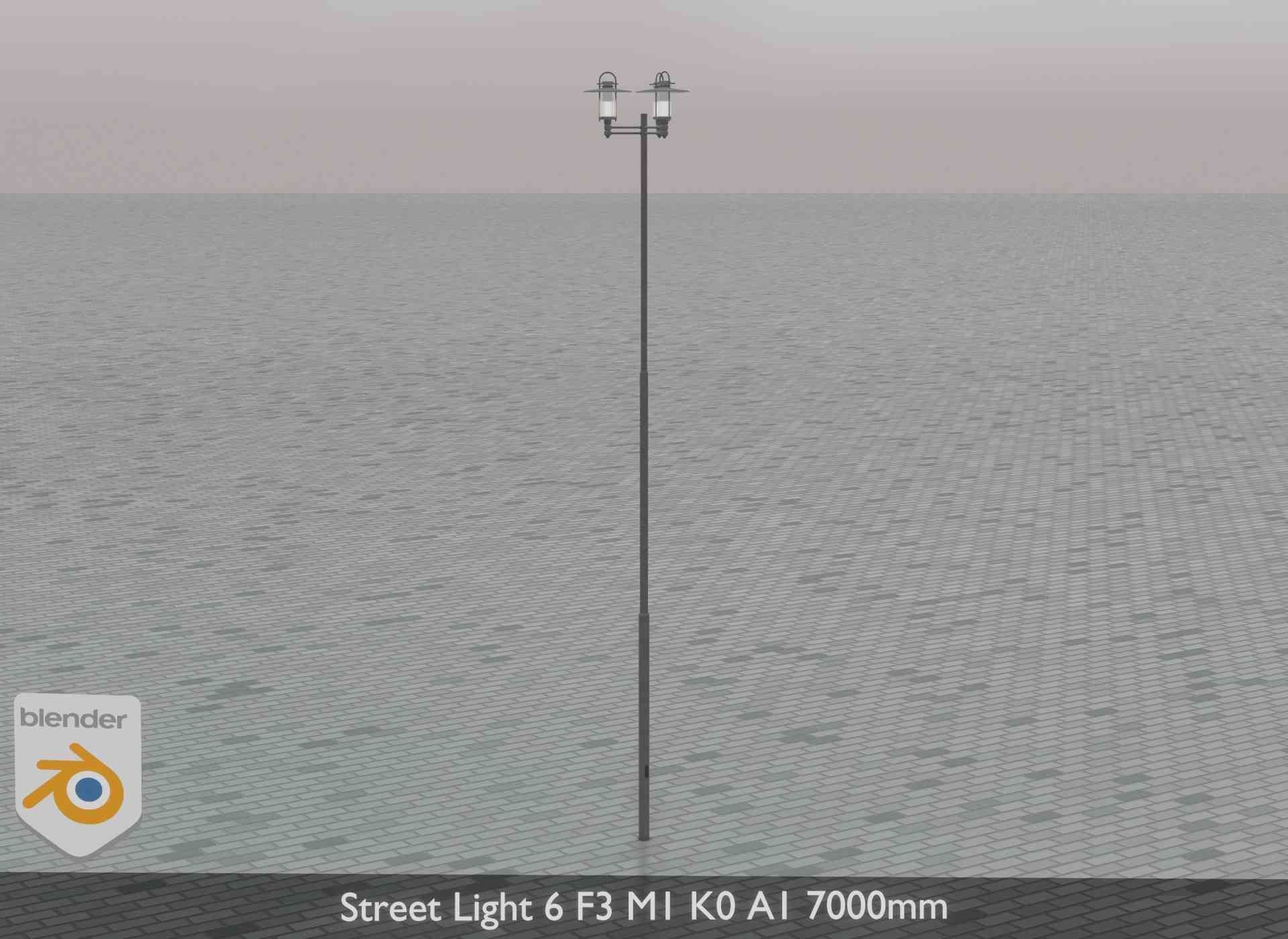 Street Light 6 F3 M1 K0 A1 7000mm Low-poly 3D model_38