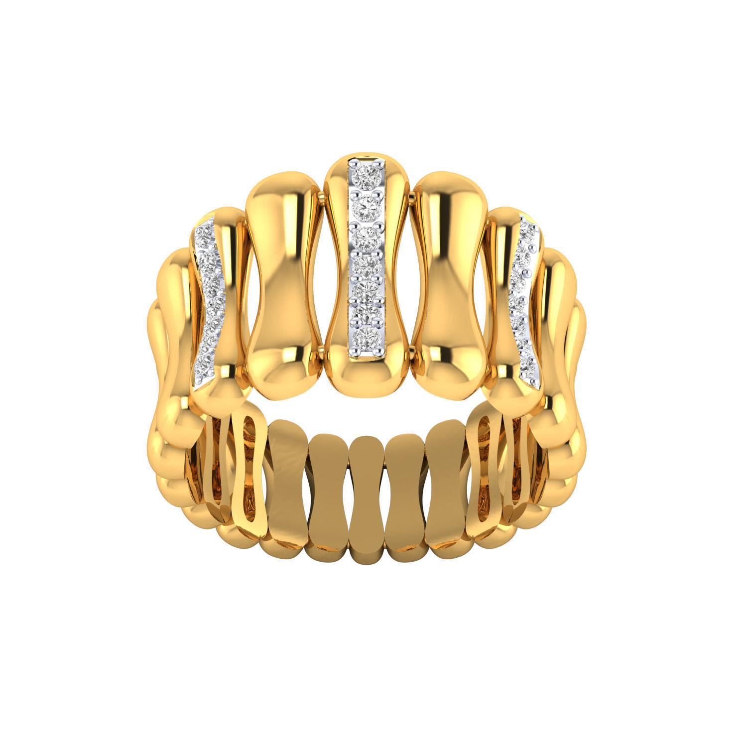  Women Heavy Ring STL OBJ FBX Renders Details 3D print model_23