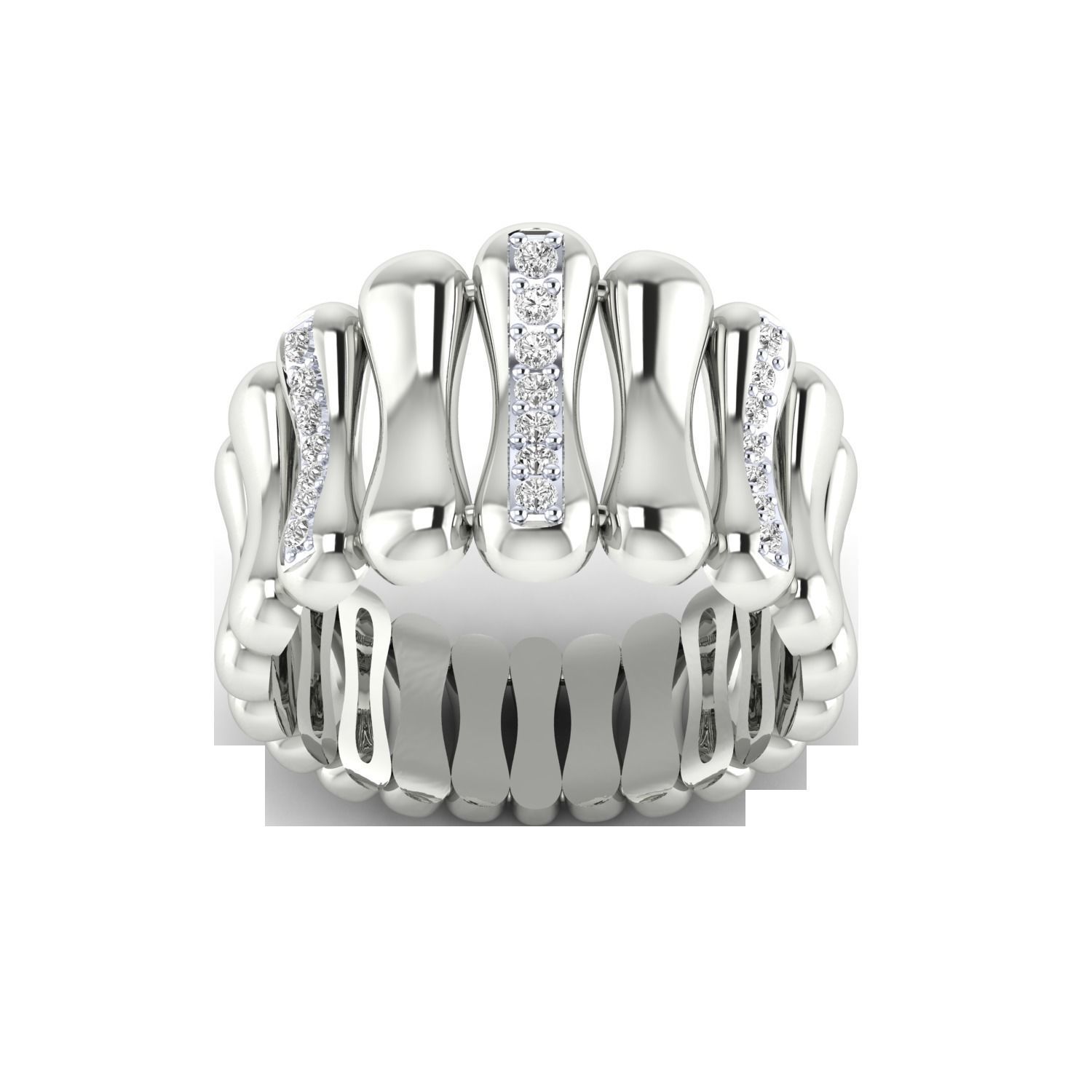  Women Heavy Ring STL OBJ FBX Renders Details 3D print model_15