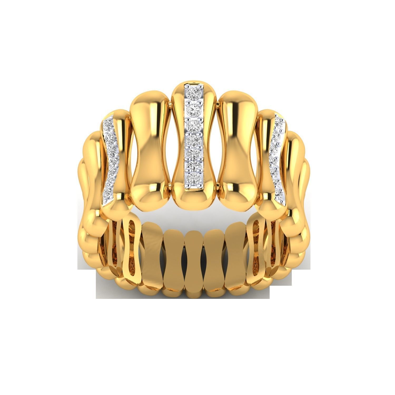  Women Heavy Ring STL OBJ FBX Renders Details 3D print model_21