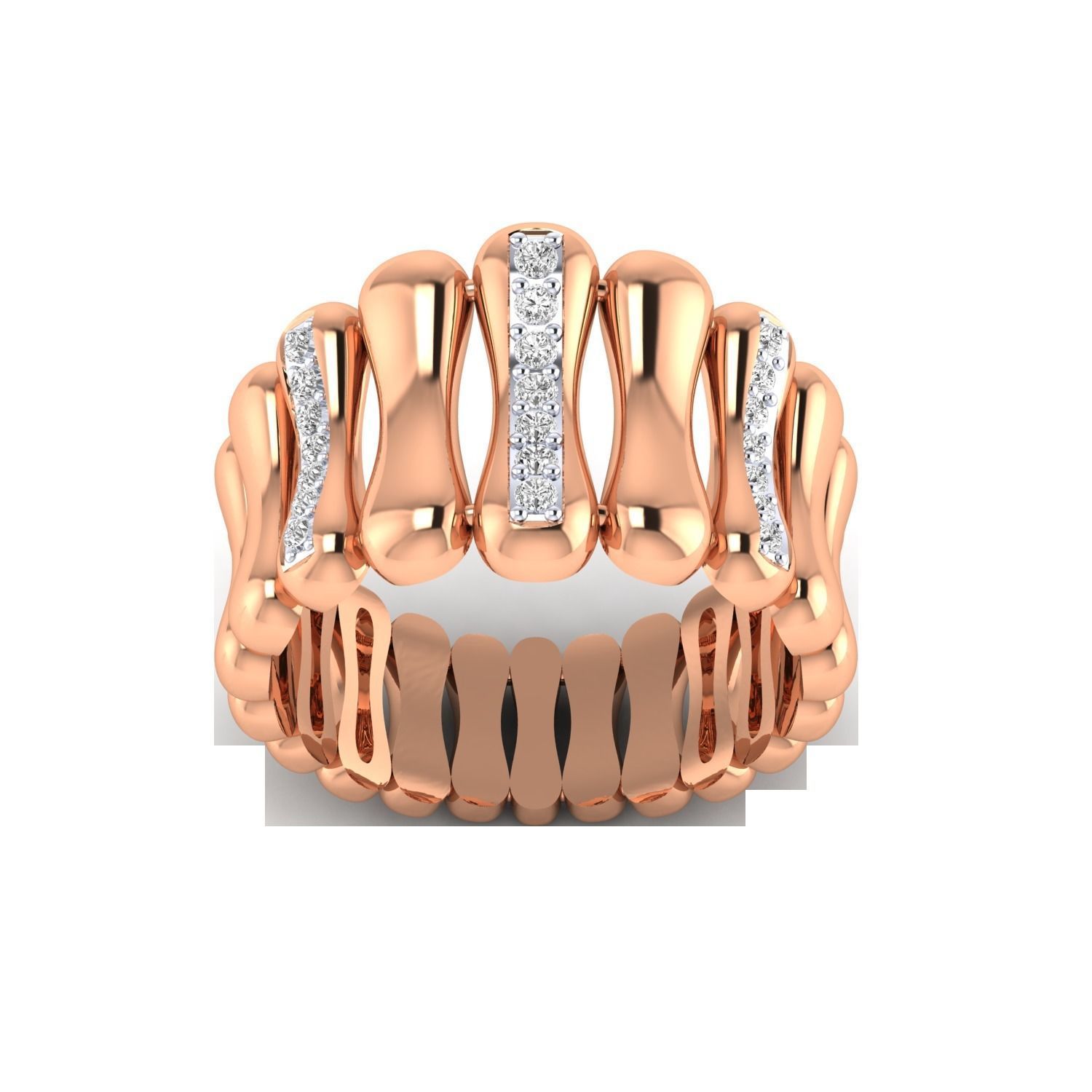  Women Heavy Ring STL OBJ FBX Renders Details 3D print model_7