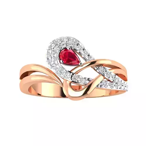  Women Heavy Ring STL OBJ FBX Renders Details