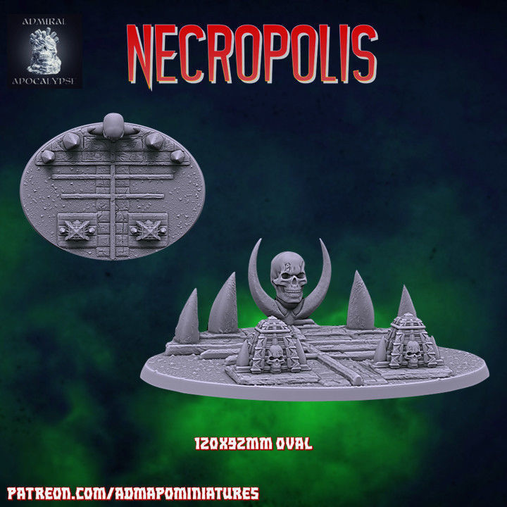 Necropolis Miniature Bases 3D print model_12