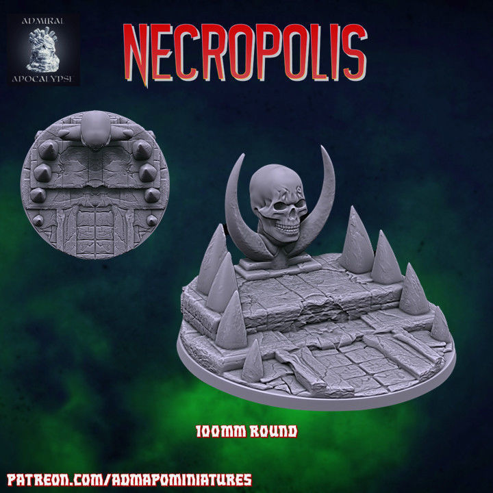 Necropolis Miniature Bases 3D print model_8