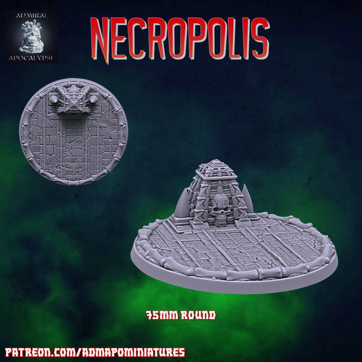 Necropolis Miniature Bases 3D print model_7