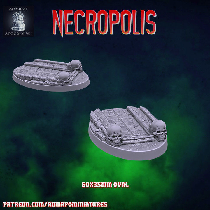 Necropolis Miniature Bases 3D print model_10