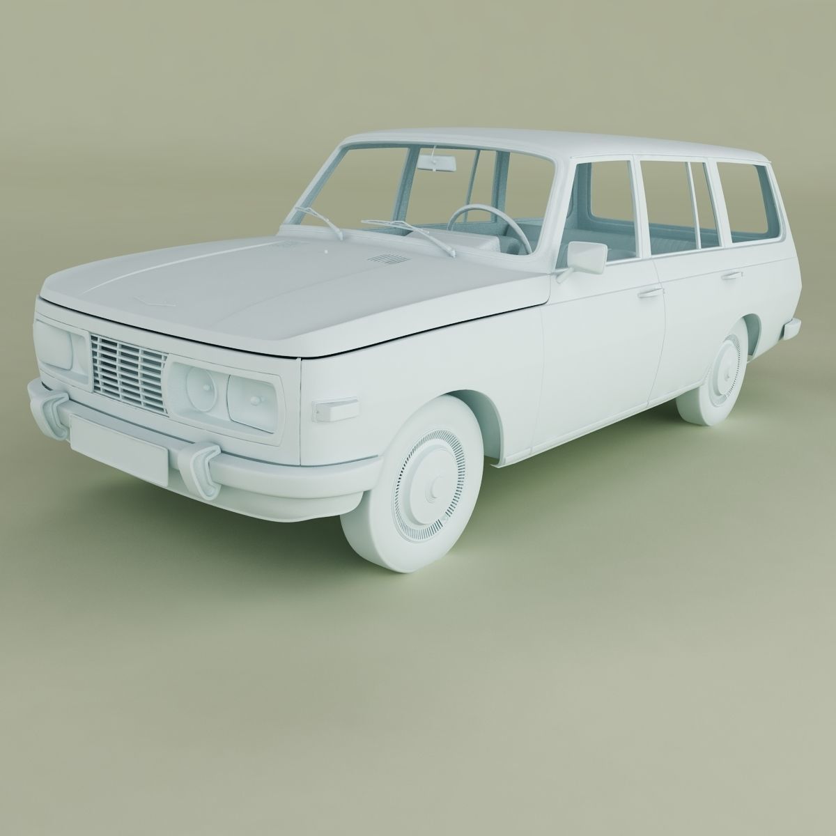 Wartburg 353 Tourist 3D model_10