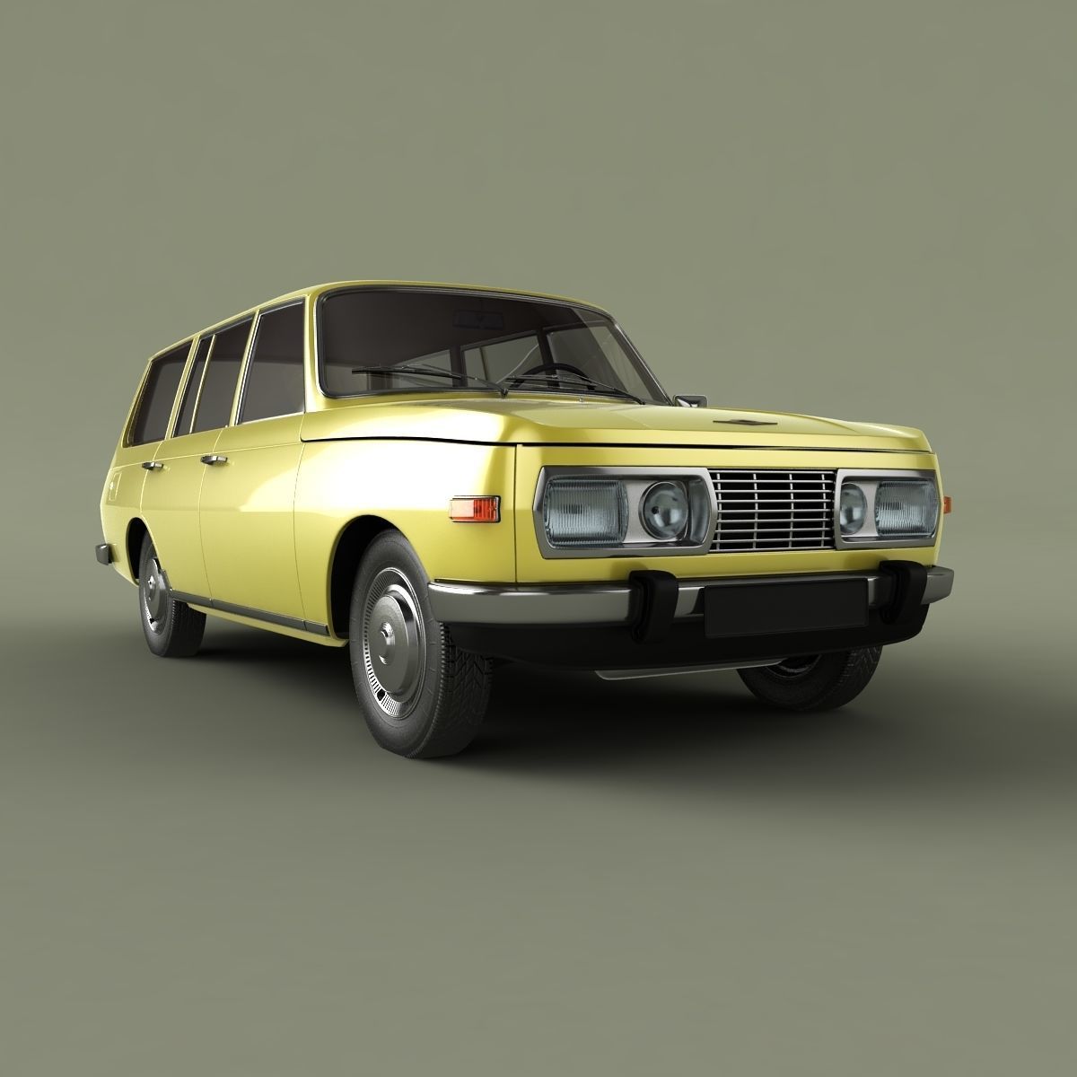 Wartburg 353 Tourist 3D model_9