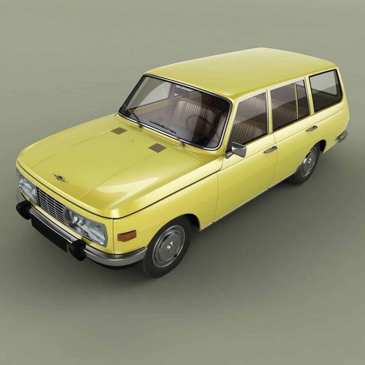 Wartburg 353 Tourist 3D model_5
