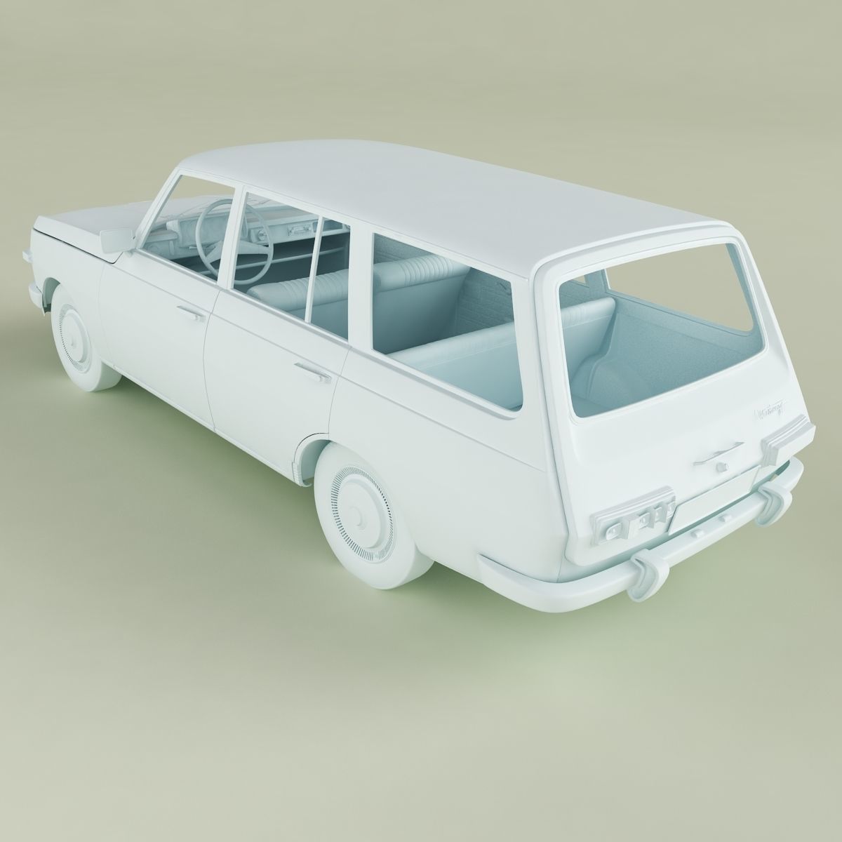 Wartburg 353 Tourist 3D model_12