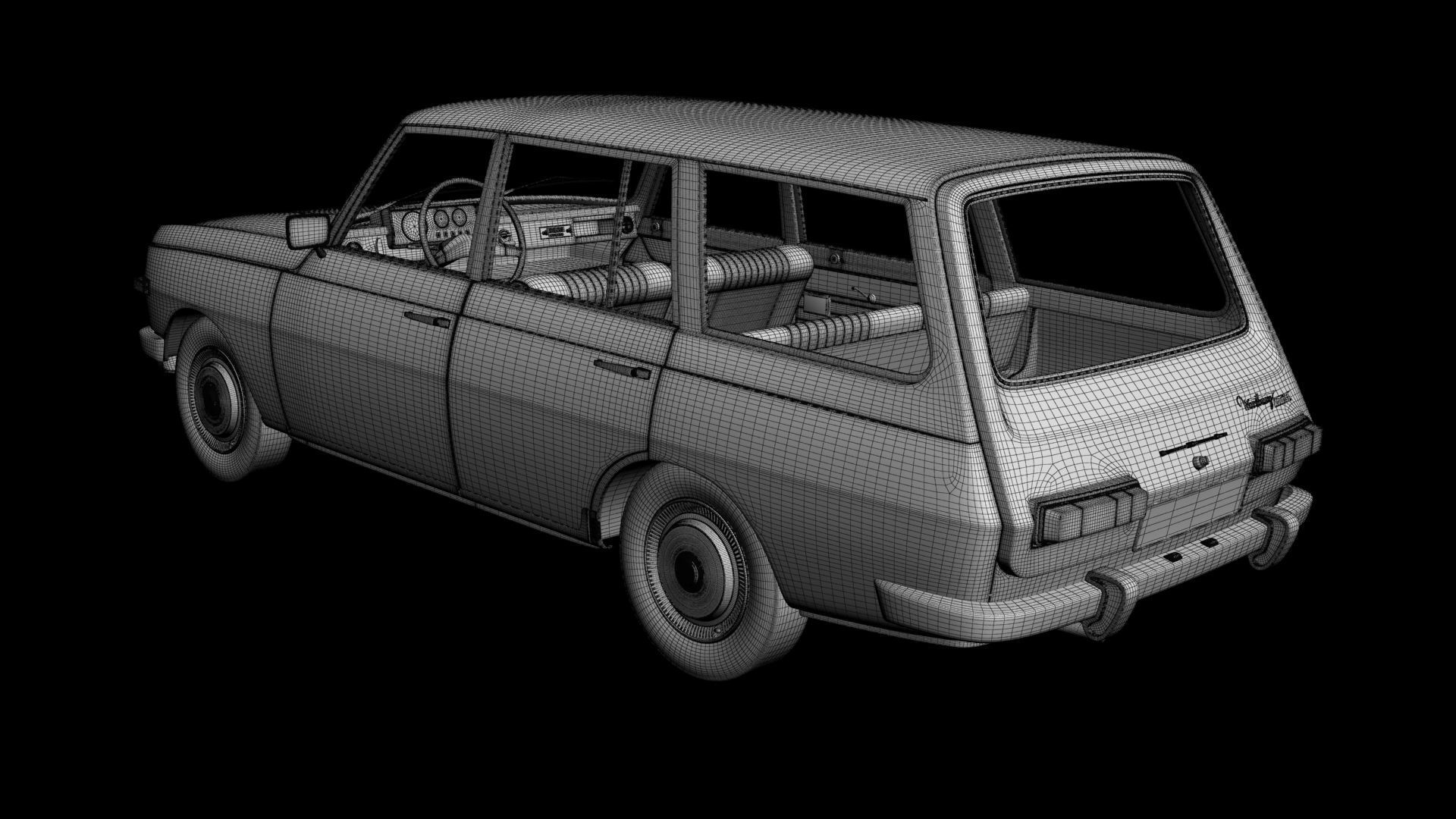 Wartburg 353 Tourist 3D model_16