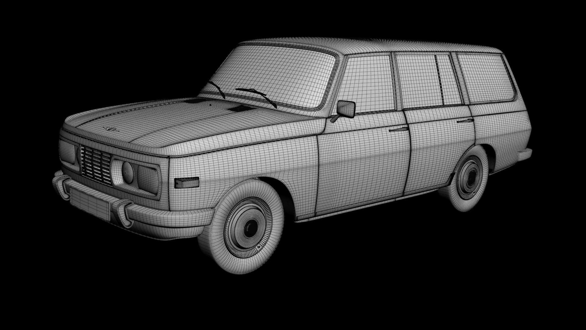 Wartburg 353 Tourist 3D model_14