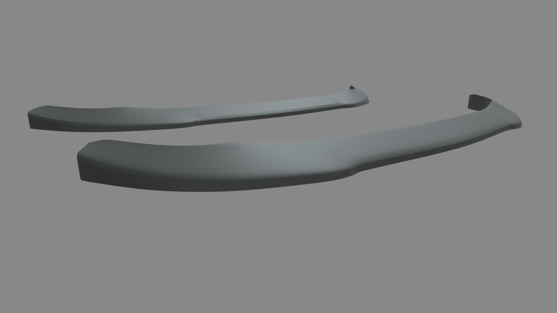 Front Bumper Lip Car 02 Low-poly 3D model_5