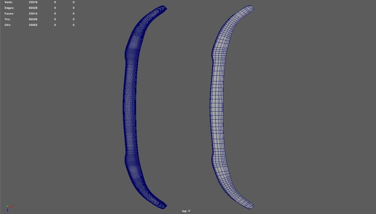 Front Bumper Lip Car 02 Low-poly 3D model_10