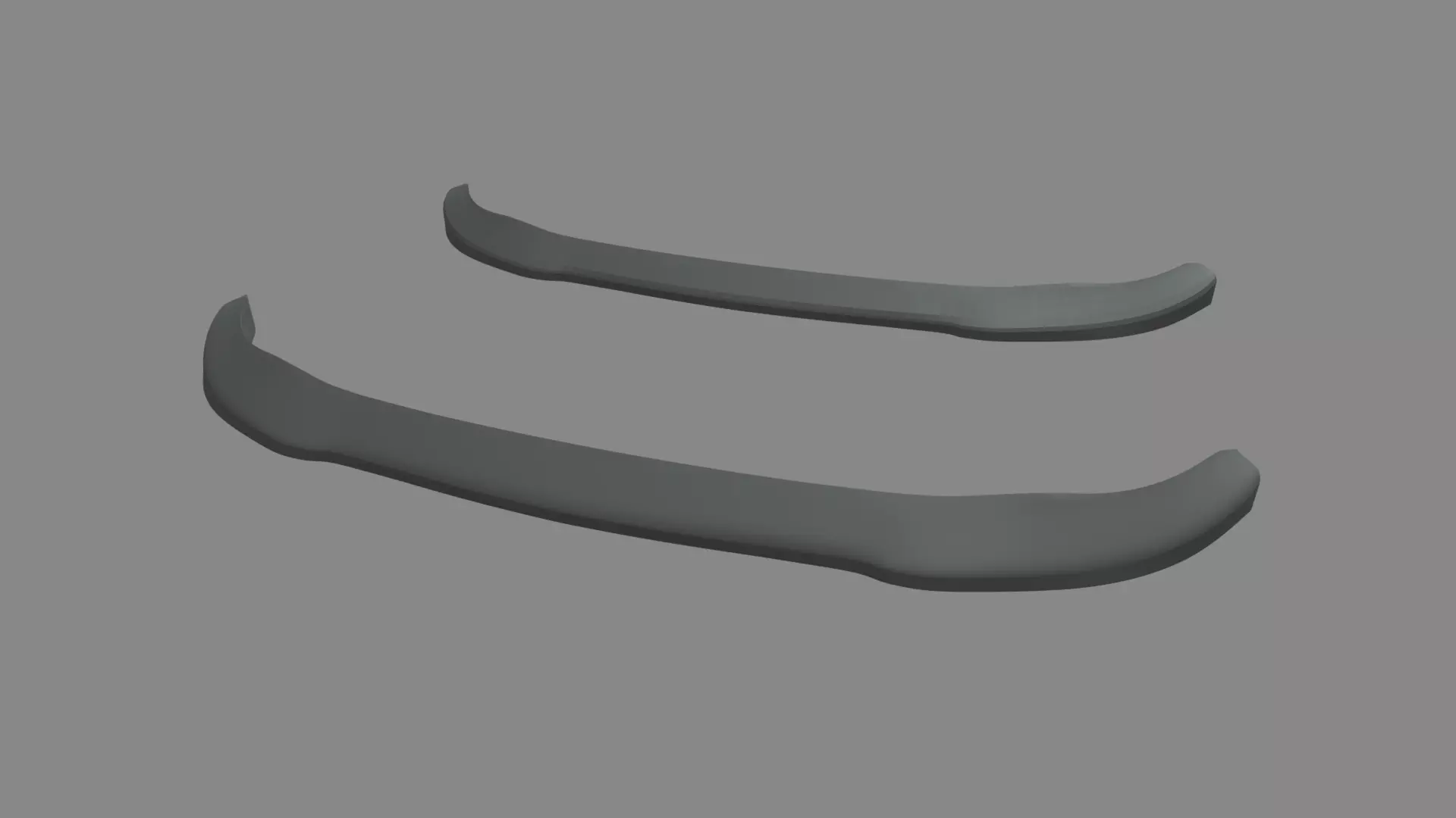 Front Bumper Lip Car 02 Low-poly 3D model_0