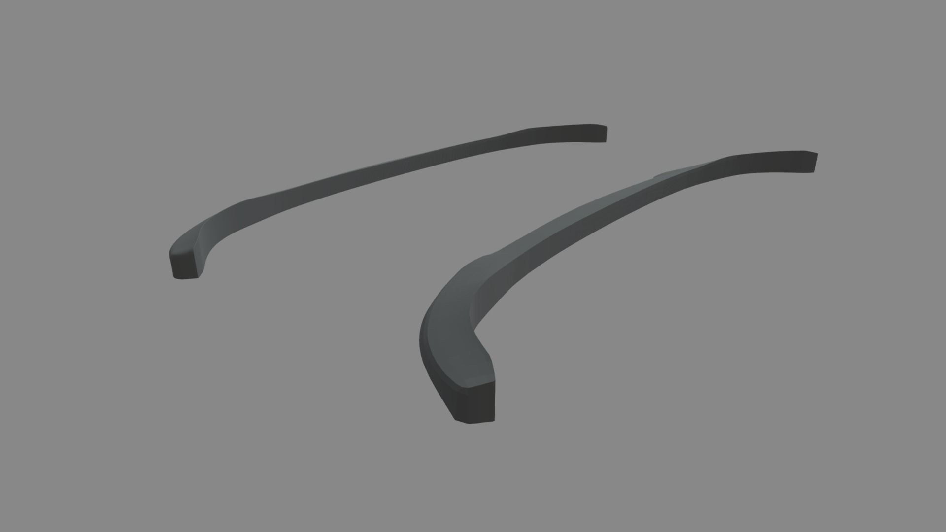 Front Bumper Lip Car 02 Low-poly 3D model_2