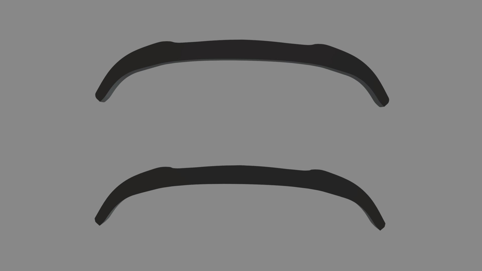 Front Bumper Lip Car 02 Low-poly 3D model_4