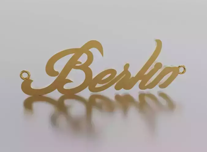 name Berlin pendant  3D print model