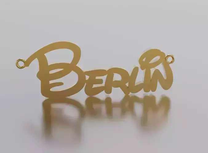 name Berlin pendant  3D print model