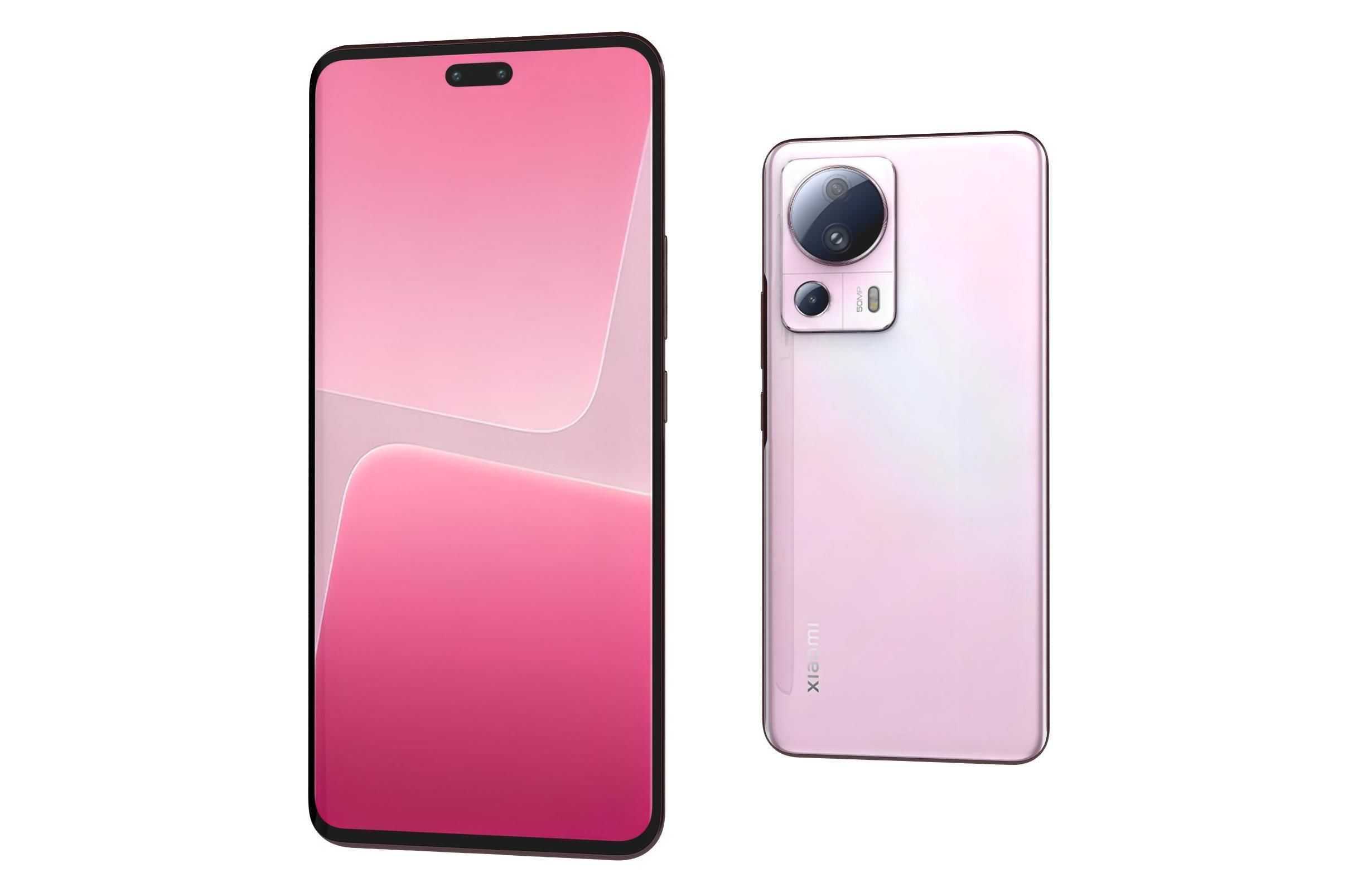 Xiaomi 13 Lite Pink Low-poly 3D model_5