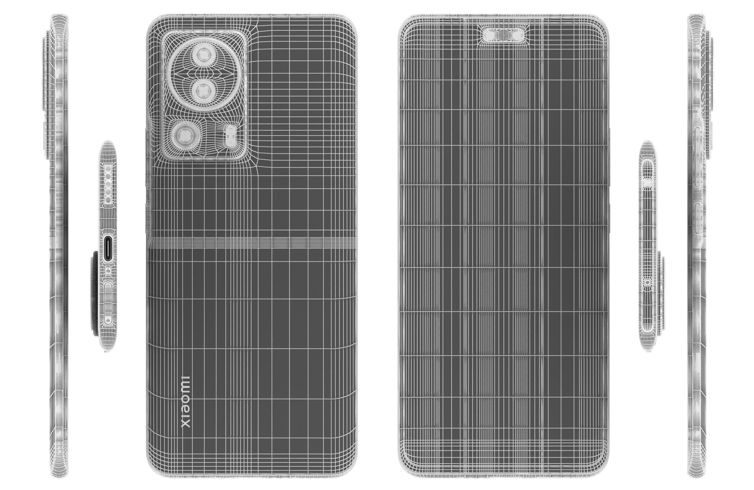 Xiaomi 13 Lite Pink Low-poly 3D model_17