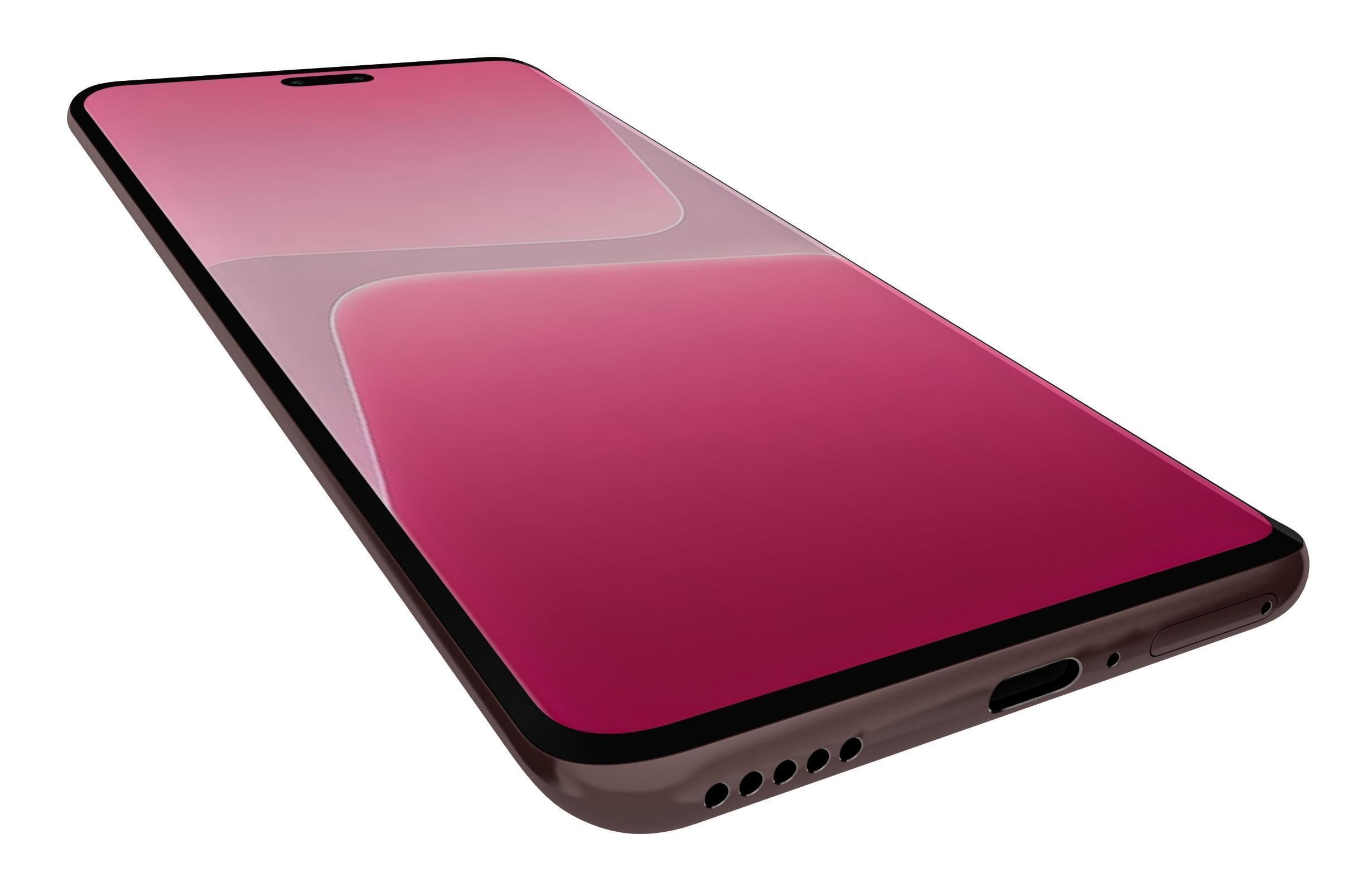 Xiaomi 13 Lite Pink Low-poly 3D model_12