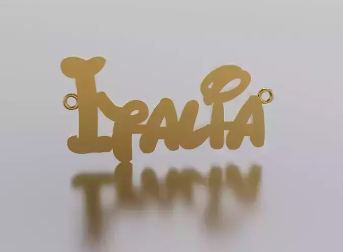 name Italia pendant  3D print model