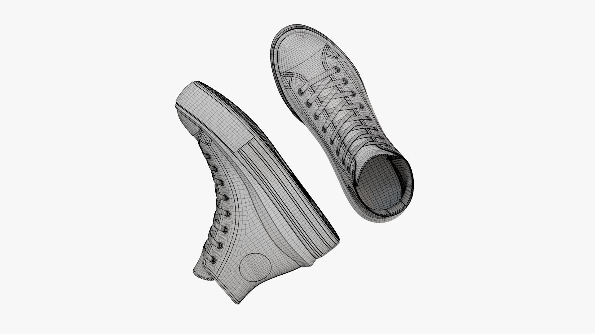 Chuck Taylor All Star Move Platform High Top Mono Black 3D model_13