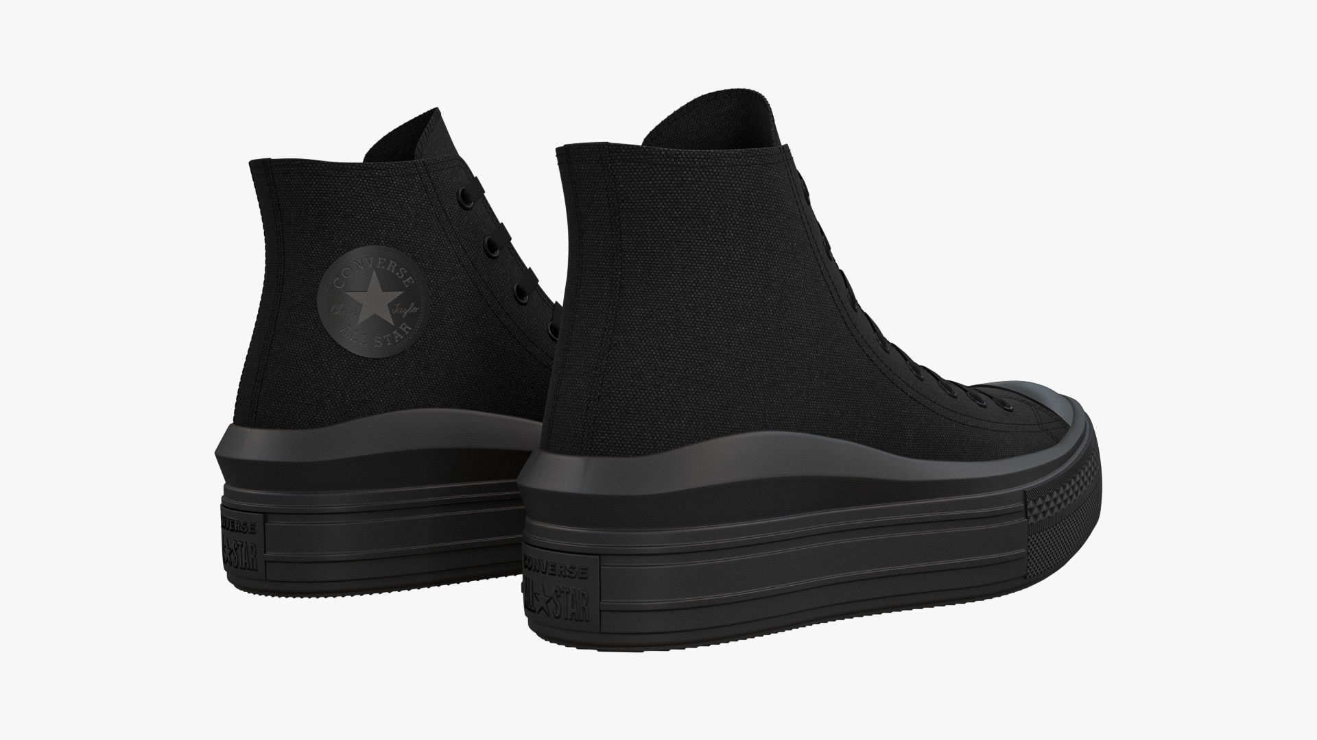 Chuck Taylor All Star Move Platform High Top Mono Black 3D model_5