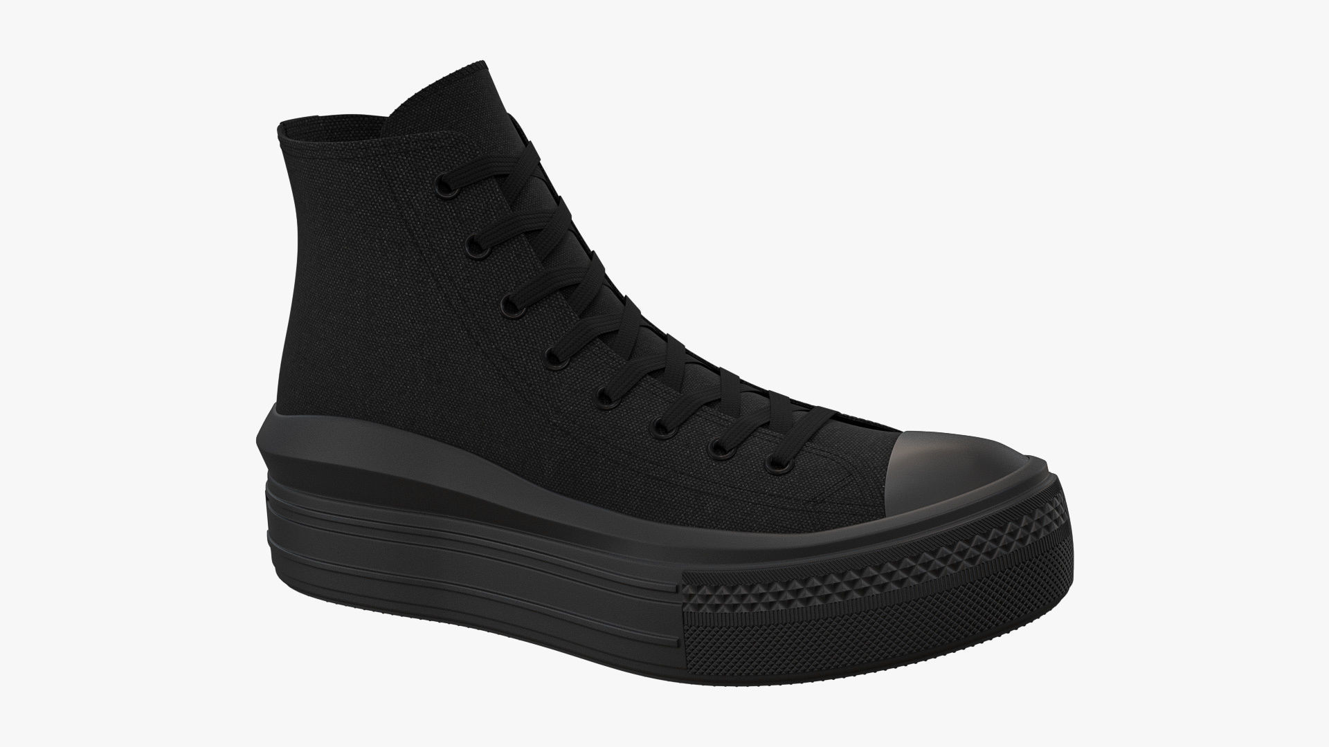 Chuck Taylor All Star Move Platform High Top Mono Black 3D model_9