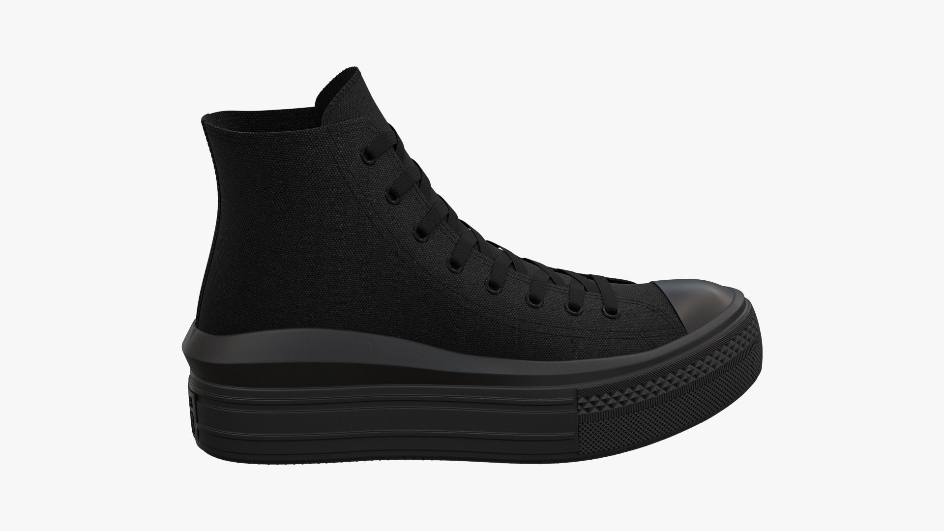 Chuck Taylor All Star Move Platform High Top Mono Black 3D model_6