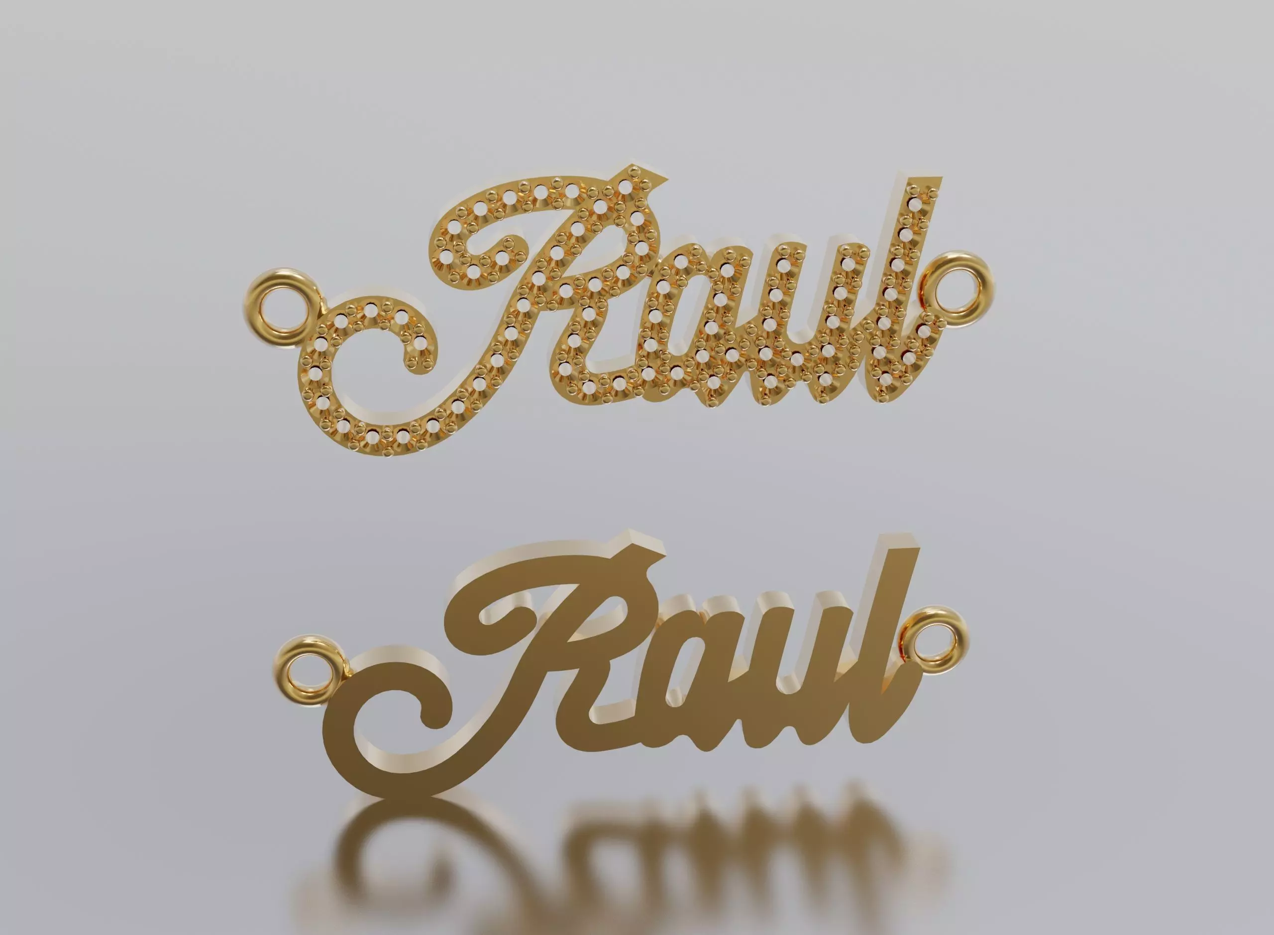 name Raul pendant 3D print model