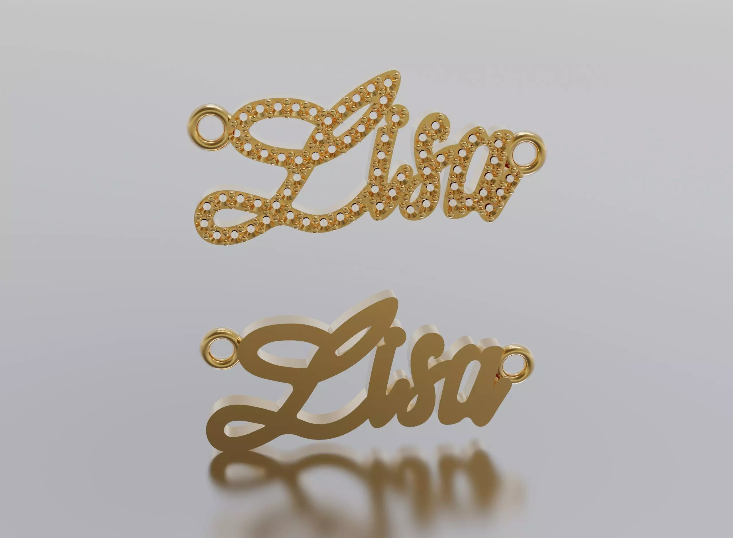 name Lisa pendant 3D print model