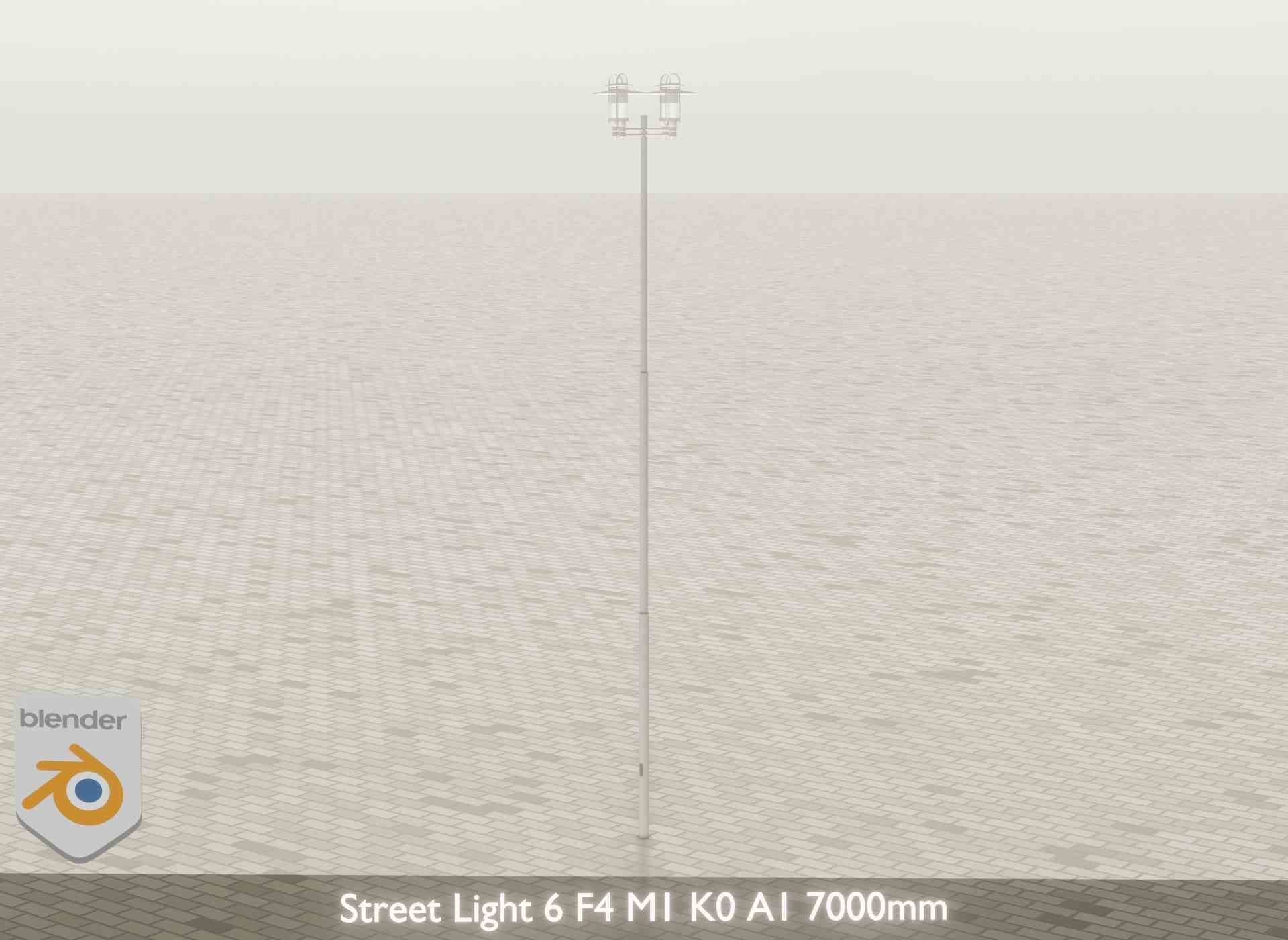 Street Light 6 F4 M1 K0 A1 7000mm Low-poly 3D model_22