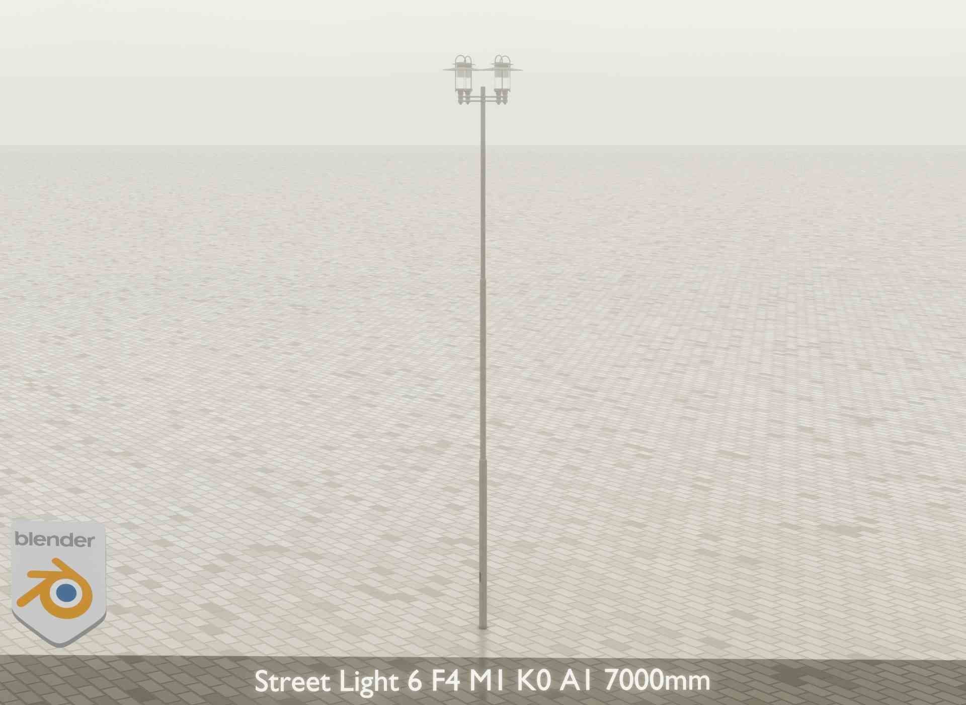 Street Light 6 F4 M1 K0 A1 7000mm Low-poly 3D model_23