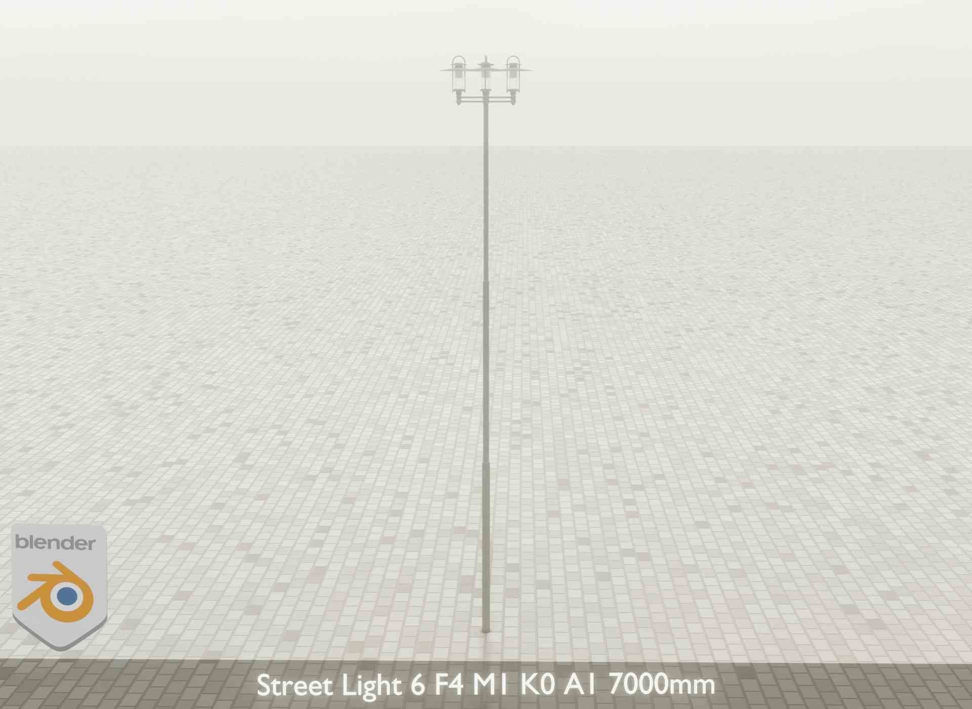 Street Light 6 F4 M1 K0 A1 7000mm Low-poly 3D model_25