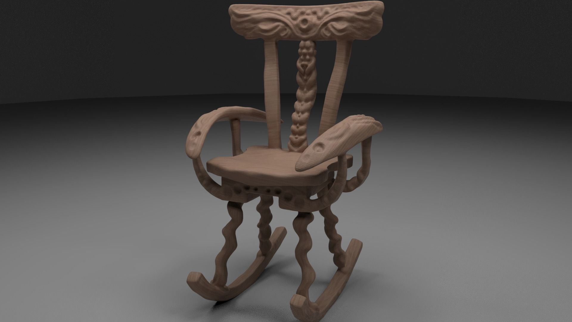 rooking chair Free 3D model_6