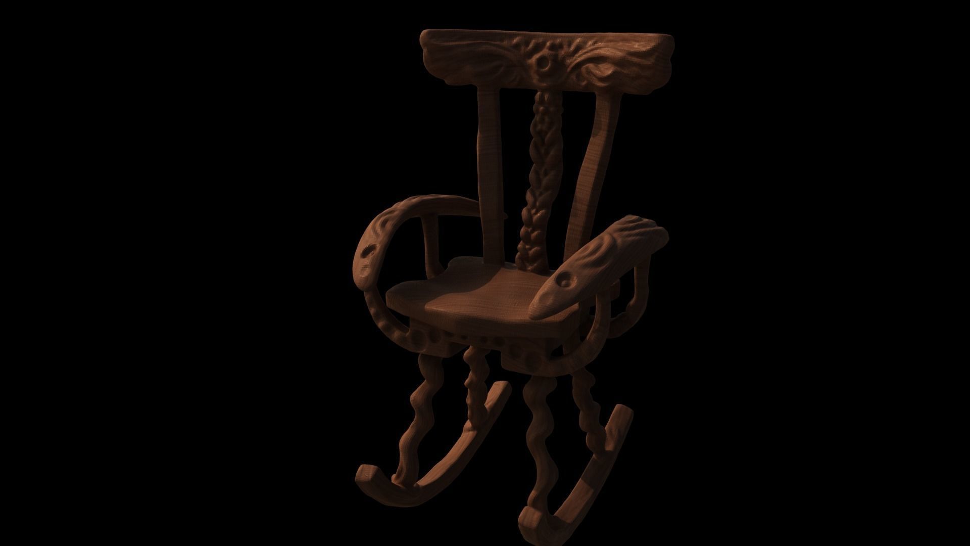 rooking chair Free 3D model_2