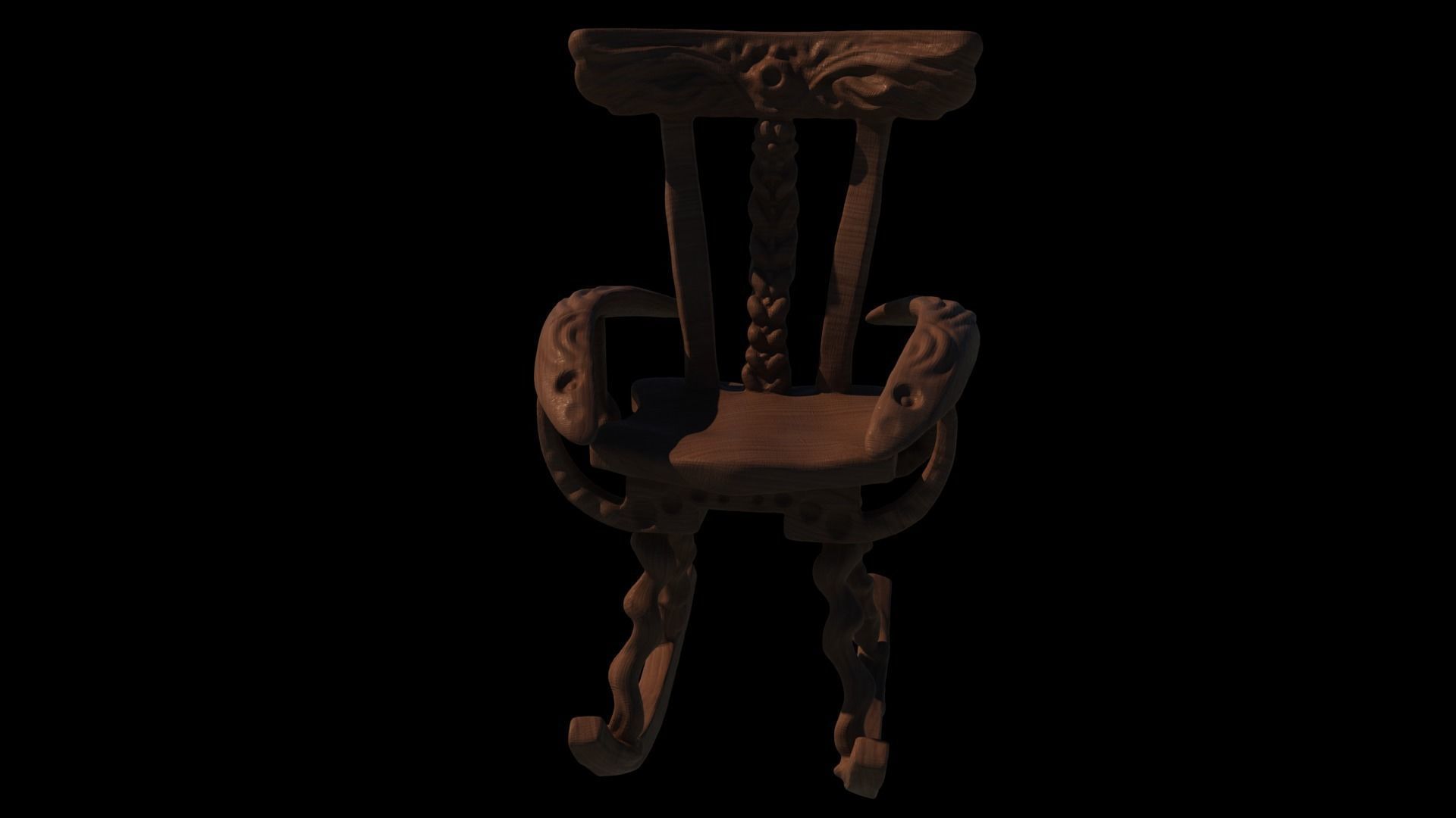rooking chair Free 3D model_3