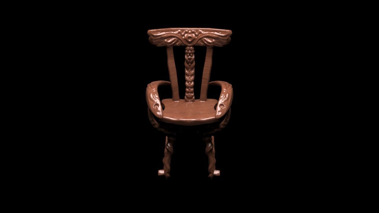 rooking chair Free 3D model_8