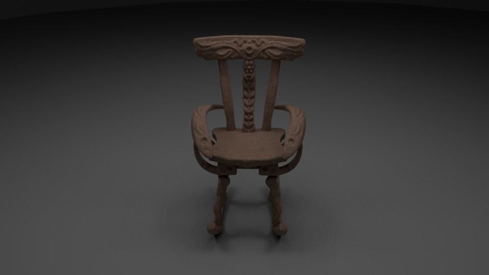 rooking chair Free 3D model_11