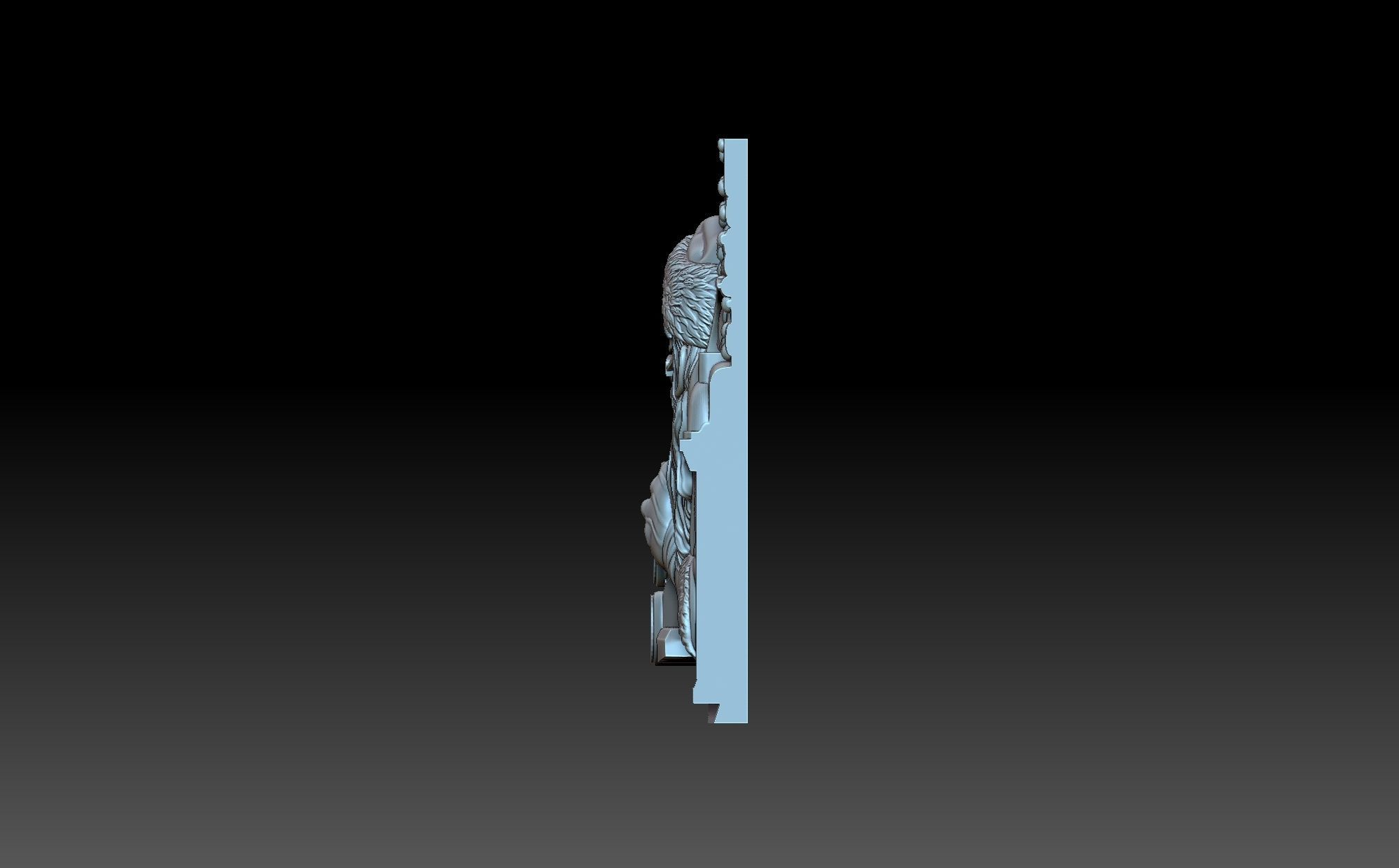 Santa Claus with a car 3D print model_3