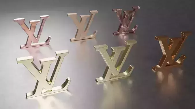 Louis Vuitton logo 3D model