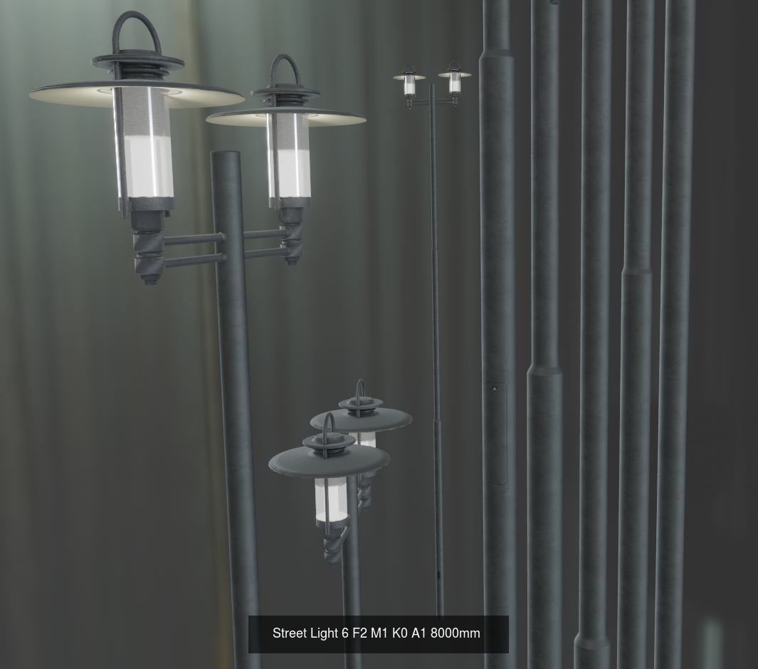 Street Light 6 Package 3D Model Collection_6