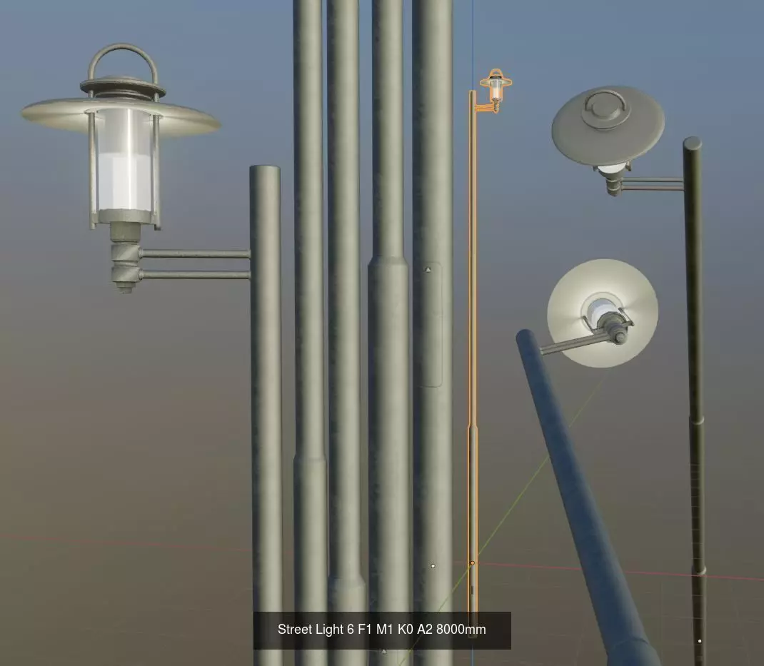 Street Light 6 Package 3D Model Collection_0