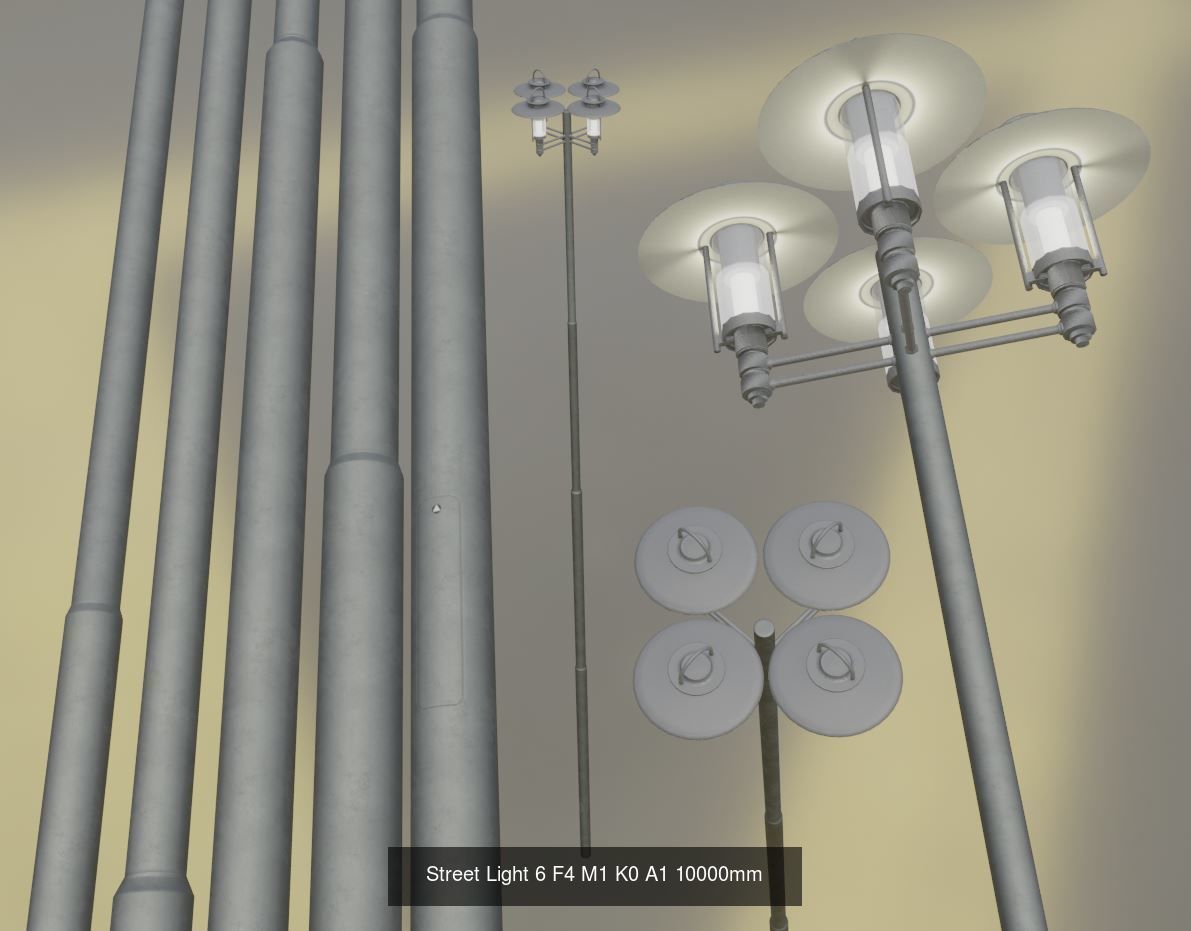 Street Light 6 Package 3D Model Collection_8
